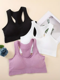 Impact Brassiere Bra Women Seamless Halter Top High Support Impact Push-up Open Back Gym Wear Fitness Yoga With Logo
