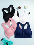Impact Brassiere Bra Women Seamless Halter Top High Support Impact Push-up Open Back Gym Wear Fitness Yoga With Logo