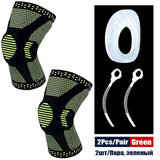 Sports Compression Knee Support Brace Patella Protector Knitted Spring