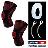 Sports Compression Knee Support Brace Patella Protector Knitted Spring